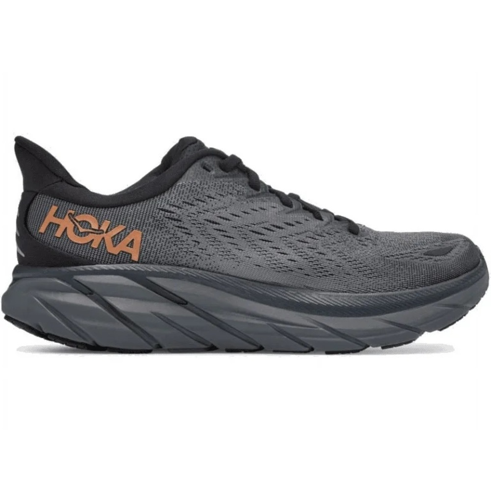 HOKA Clifton 8 Women's Gray Black Running Shoes Size 10B - Picture 4 of 10